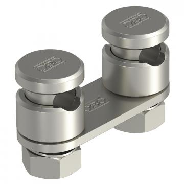 Svorka Ø 8–10 mm, dvojitá, s přítlačnou opěrkou