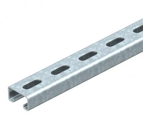 Montážní lišta MS4121, výřez 22 mm, FS, děrovaná  2000 | 41 | 21 | 2 | pásovo zinkované