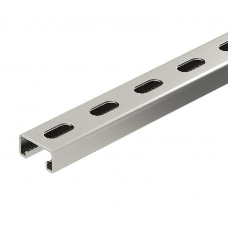 Montážní lišta MS4121, výřez 22 mm, A2, děrovaná 2000 | 41 | 21 | 2 | lesklá, dodatočne upravená