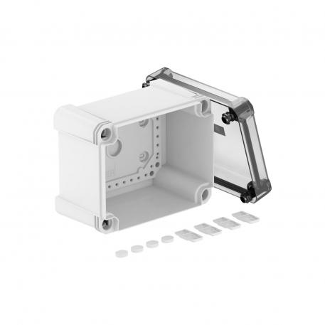 Prázdná krabice X 10 177x137x110 |  | IP67 | sivá / priehľadná