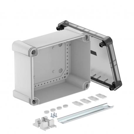Prázdná krabice X 16 s přístrojovou lištou 227x177x110 |  | IP67 | sivá / priehľadná