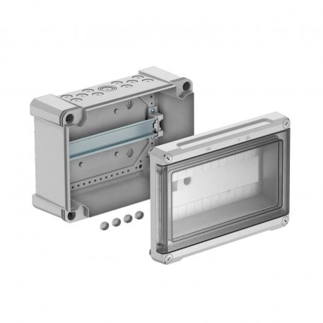 Minirozváděč, 12× jednotka dělení, prázdný, polykarbonát