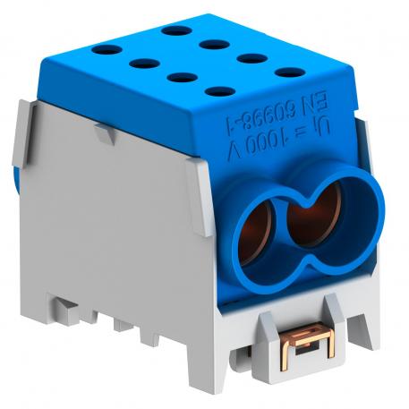 Odbočovací svorkovnice hlavního vedení, 1pól. Skrutky | sivá / modrá