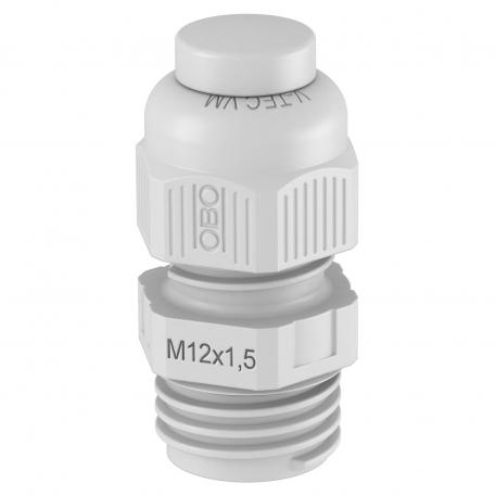 Kabelová vývodka, metrický závit s ucpávkovou vývodkou, světle šedá