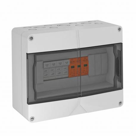 Fotovoltaická skříň s 4 držáky pojistek V25, 900 V