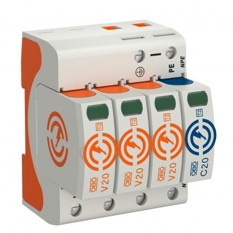 Zvodič prepätia V20, 1-pólový+NPE 280 V