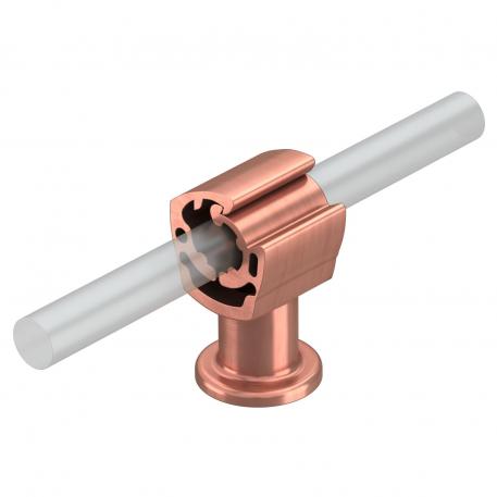 Držák vedení Rd 8–10 mm, poměděný 8-10 mm oblý | 30
