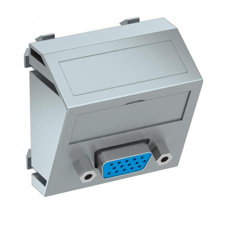 Přípojka VGA, 1 modul, šikmý vývod, šroubové připojení  |  | VGA | hliník lakovaný