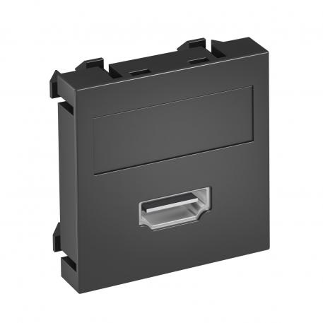 Přípojka HDMI, 1 modul, rovný vývod, šroubové připojení rovný |  | HDMI | čiernosivá; RAL 7021