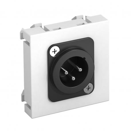 Přípojka XLR, 1 modul, rovný vývod, 3pól. zástrčka, pájecí přívod