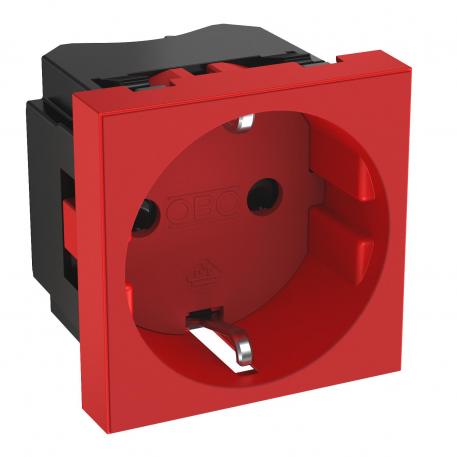 0° socket, protective contact, single 1 | Jednoduchá, 0° | signálna červená; RAL 3001