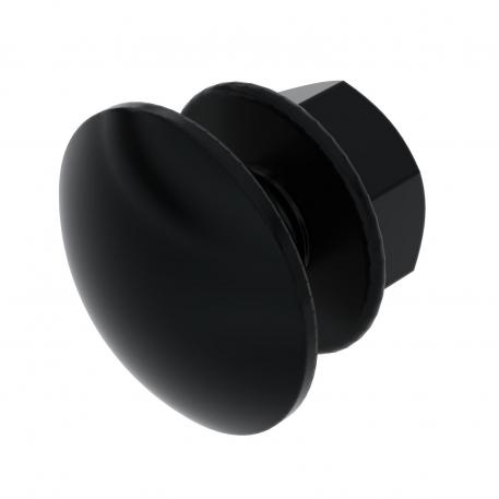Truss-head bolt with combination nut, black, G