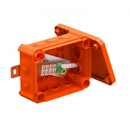 FireBox T100 s násuvnými tesneniami, jednoduché svorky 136x102x57 | 10 | IP66 | oranžová; RAL 2003