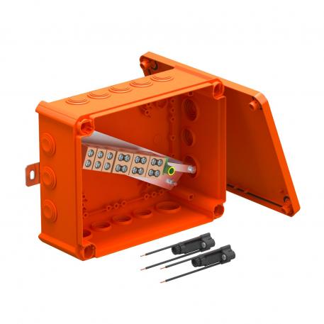 FireBox T250 s násuvnými tesneniami, 2 držiaky poistky 225x173x86 |  | IP66 | oranžová; RAL 2003