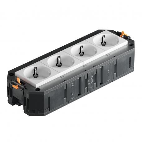 Univerzálny nosič UT4, s krycou platňou pre prístroje Modul 45®, dĺžka systému 208 mm